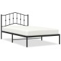 Bed frame with black metal headboard 100x200 cm by , Beds and slatted bases - Ref: Foro24-373784, Price: 67,80 €, Discount: %