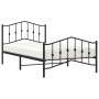 Estructura de cama con cabecero y estribo metal negro 100x200cm de , Camas y somieres - Ref: Foro24-373802, Precio: 72,01 €, ...