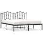 Estructura de cama con cabecero metal negro 160x200 cm de , Camas y somieres - Ref: Foro24-373792, Precio: 103,14 €, Descuent...