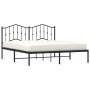 Estructura de cama con cabecero metal negro 160x200 cm de , Camas y somieres - Ref: Foro24-373792, Precio: 103,14 €, Descuent...