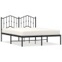 Bed frame with black metal headboard 140x200 cm by , Beds and slatted bases - Ref: Foro24-373790, Price: 101,40 €, Discount: %