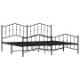 Black metal headboard and footboard bed frame 200x200 cm by , Beds and slatted bases - Ref: Foro24-373814, Price: 121,17 €, D...