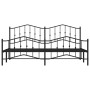 Black metal headboard and footboard bed frame 200x200 cm by , Beds and slatted bases - Ref: Foro24-373814, Price: 121,17 €, D...