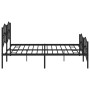 Black metal headboard and footboard bed frame 200x200 cm by , Beds and slatted bases - Ref: Foro24-373814, Price: 121,17 €, D...