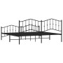 Black metal headboard and footboard bed frame 200x200 cm by , Beds and slatted bases - Ref: Foro24-373814, Price: 121,17 €, D...