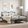 Estructura de cama cabecero y estribo metal negro 150x200 cm de , Camas y somieres - Ref: Foro24-373809, Precio: 115,63 €, De...