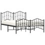 Estructura de cama cabecero y estribo metal negro 150x200 cm de , Camas y somieres - Ref: Foro24-373809, Precio: 115,63 €, De...