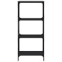 Bookcase with 4 black engineered wood shelves 59x35x132 cm by , Bookcases and shelves - Ref: Foro24-837617, Price: 55,39 €, D...