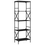 5-shelf black engineered wood bookcase 59x35x171 cm by , Bookcases and shelves - Ref: Foro24-837622, Price: 67,24 €, Discount: %