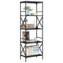 5-shelf black engineered wood bookcase 59x35x171 cm by , Bookcases and shelves - Ref: Foro24-837622, Price: 67,24 €, Discount: %