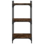 Bookcase with 3 shelves engineered wood smoked oak 40x30x86 cm by , Bookcases and shelves - Ref: Foro24-837629, Price: 34,33 ...