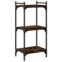 Bookcase with 3 shelves engineered wood smoked oak 40x30x86 cm by , Bookcases and shelves - Ref: Foro24-837629, Price: 34,33 ...