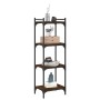 Bookcase with 4 shelves engineered wood brown oak 40x30x120 cm by , Bookcases and shelves - Ref: Foro24-837636, Price: 43,62 ...