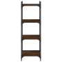 Bookcase with 4 shelves engineered wood brown oak 40x30x120 cm by , Bookcases and shelves - Ref: Foro24-837636, Price: 43,62 ...