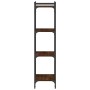 Bookcase with 4 shelves engineered wood brown oak 40x30x120 cm by , Bookcases and shelves - Ref: Foro24-837636, Price: 43,62 ...