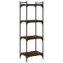 Bookcase with 4 shelves engineered wood brown oak 40x30x120 cm by , Bookcases and shelves - Ref: Foro24-837636, Price: 43,62 ...