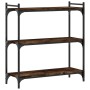 Bookcase with 3 shelves engineered wood smoked oak 80x30x86 cm by , Bookcases and shelves - Ref: Foro24-837669, Price: 45,27 ...