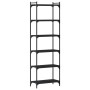 Bookcase with 6 shelves black engineered wood 60x30x188 cm by , Bookcases and shelves - Ref: Foro24-837662, Price: 70,99 €, D...