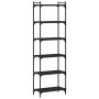 Bookcase with 6 shelves black engineered wood 60x30x188 cm by , Bookcases and shelves - Ref: Foro24-837662, Price: 70,99 €, D...