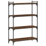 Bookcase with 4 shelves engineered wood brown oak 80x30x120 cm by , Bookcases and shelves - Ref: Foro24-837676, Price: 57,73 ...