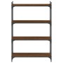 Bookcase with 4 shelves engineered wood brown oak 80x30x120 cm by , Bookcases and shelves - Ref: Foro24-837676, Price: 57,73 ...