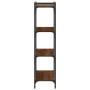 Bookcase with 4 shelves engineered wood brown oak 80x30x120 cm by , Bookcases and shelves - Ref: Foro24-837676, Price: 57,73 ...