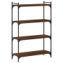 Bookcase with 4 shelves engineered wood brown oak 80x30x120 cm by , Bookcases and shelves - Ref: Foro24-837676, Price: 57,73 ...