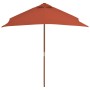 Garden umbrella with wooden pole 150x200 cm terracotta by vidaXL, Umbrellas - Ref: Foro24-44538, Price: 60,02 €, Discount: %