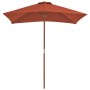 Garden umbrella with wooden pole 150x200 cm terracotta by vidaXL, Umbrellas - Ref: Foro24-44538, Price: 60,02 €, Discount: %