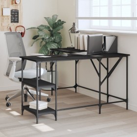 Black engineered wood desk 139x139x75 cm by , Desks - Ref: Foro24-837587, Price: 87,95 €, Discount: %