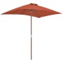 Garden umbrella with wooden pole 150x200 cm terracotta by vidaXL, Umbrellas - Ref: Foro24-44538, Price: 60,02 €, Discount: %