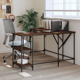 Brown oak engineered wood desk 139x139x75 cm by , Desks - Ref: Foro24-837591, Price: 89,99 €, Discount: %