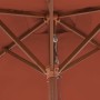 Garden umbrella with wooden pole 150x200 cm terracotta by vidaXL, Umbrellas - Ref: Foro24-44538, Price: 60,02 €, Discount: %