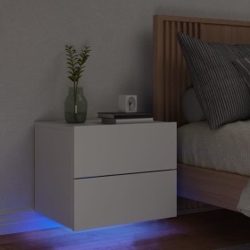 Wall bedside table with white LED lights by , Nightstands - Ref: Foro24-836812, Price: 57,98 €, Discount: %