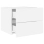 Mesita de noche de pared con luces LED blanco de , Mesitas de noche - Ref: Foro24-836812, Precio: 57,98 €, Descuento: %