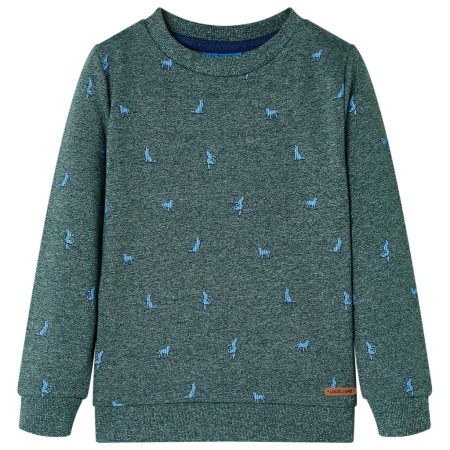 Dunkelgrün meliertes Kinder-Sweatshirt 104 von , Kinder-T-Shirts - Ref: Foro24-12970, Preis: 11,37 €, Rabatt: %