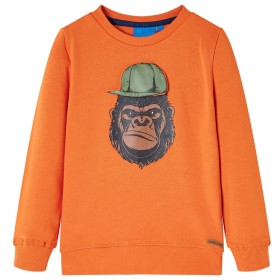 Dunkelorangefarbenes Kinder-Sweatshirt 128 von , Kinder-T-Shirts - Ref: Foro24-13197, Preis: 10,99 €, Rabatt: %