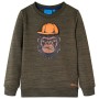 Sudadera infantil caqui oscuro melange 128 de , Camisetas para niños - Ref: Foro24-13207, Precio: 10,99 €, Descuento: %