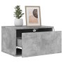 Wall bedside tables with LED lights 2 pcs concrete gray by , Nightstands - Ref: Foro24-836833, Price: 82,85 €, Discount: %