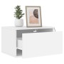 Wall bedside tables with LED lights 2 units white by , Nightstands - Ref: Foro24-836827, Price: 73,83 €, Discount: %