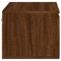 Wall bedside table with LED lights brown oak by , Nightstands - Ref: Foro24-836838, Price: 48,34 €, Discount: %