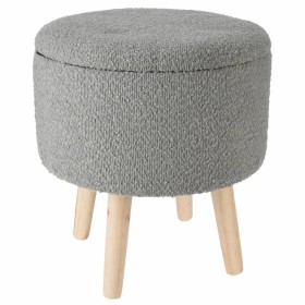 Home&Styling Stool with light gray storage Ø35x40 cm by , Folding stools and chairs - Ref: Foro24-447464, Price: 47,19 €, Dis...