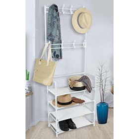 Storage solutions Perchero con 4 estantes blanco 60x26x155 cm de , Organizadores de vestidores y perchas de barra - Ref: Foro...