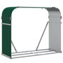 Green galvanized steel log holder 120x45x100 cm by , Firewood bags and holders - Ref: Foro24-364543, Price: 49,23 €, Discount: %