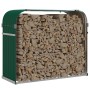 Green galvanized steel log holder 120x45x100 cm by , Firewood bags and holders - Ref: Foro24-364543, Price: 49,23 €, Discount: %