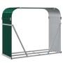 Green galvanized steel log holder 120x45x100 cm by , Firewood bags and holders - Ref: Foro24-364543, Price: 49,23 €, Discount: %