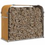 Light brown galvanized steel log holder 120x45x100 cm by , Firewood bags and holders - Ref: Foro24-364583, Price: 49,50 €, Di...