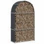 Anthracite gray galvanized steel log holder 120x45x210 cm by , Firewood bags and holders - Ref: Foro24-364562, Price: 61,76 €...