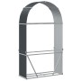 Anthracite gray galvanized steel log holder 120x45x210 cm by , Firewood bags and holders - Ref: Foro24-364562, Price: 61,76 €...