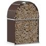 Brown galvanized steel log holder 80x45x120 cm by , Firewood bags and holders - Ref: Foro24-364569, Price: 55,43 €, Discount: %